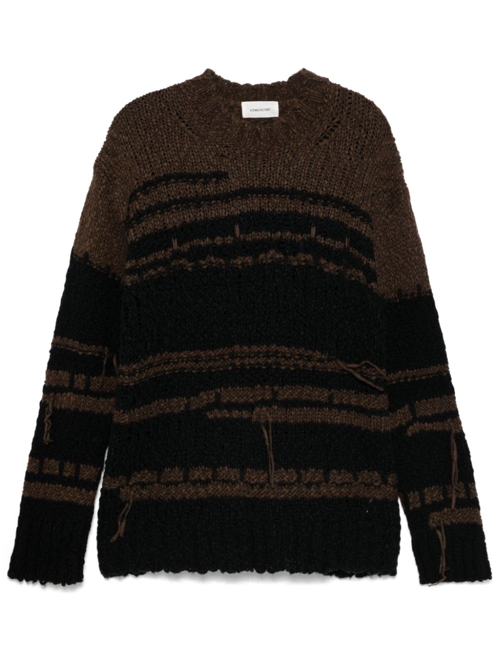 atomo factory patterned-intarsia sweater - Brown von atomo factory