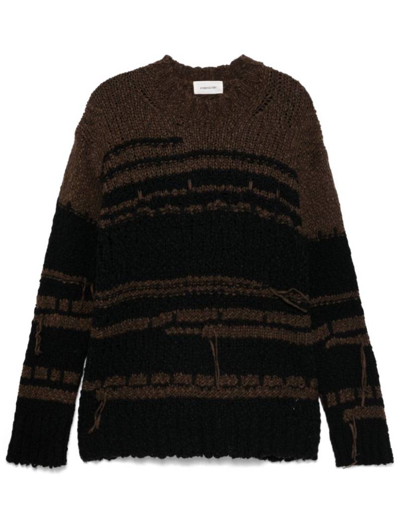 atomo factory patterned-intarsia sweater - Brown von atomo factory