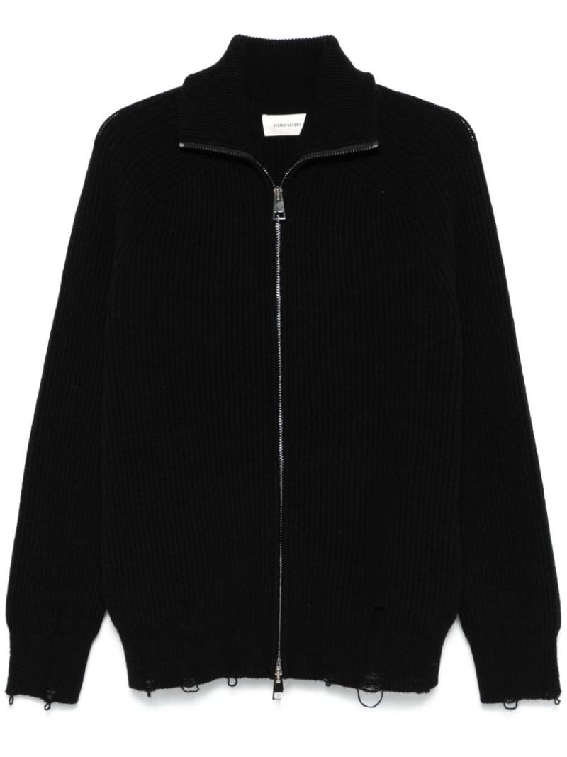 atomo factory ripped cardigan - Black von atomo factory