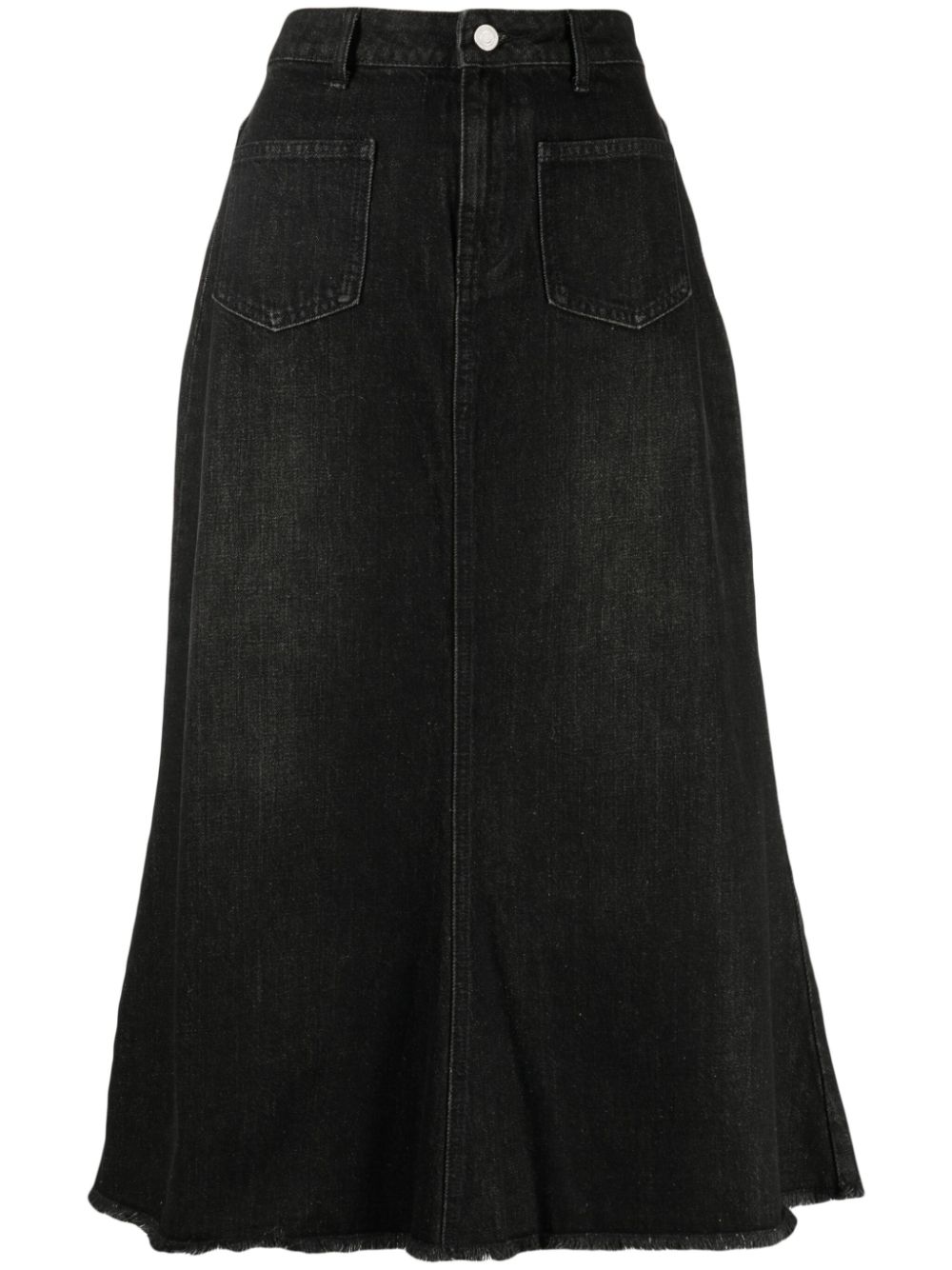 b+ab A-line denim midi skirt - Black von b+ab