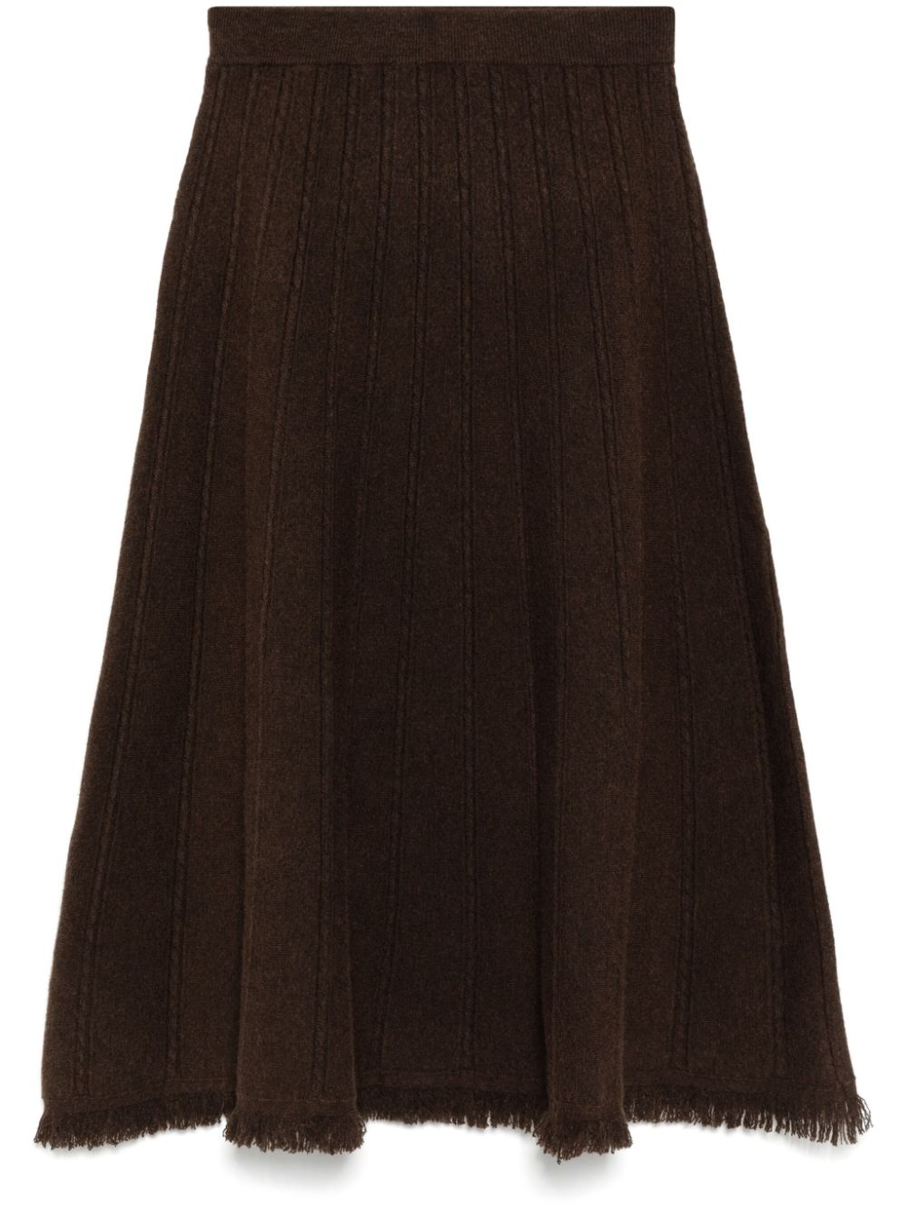 b+ab Ribbed knit A-line skirt - Brown von b+ab