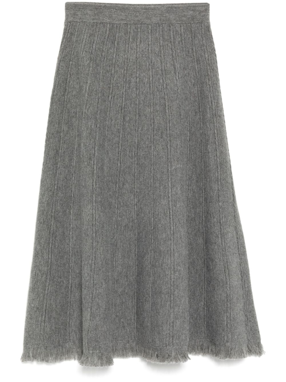 b+ab Ribbed knit A-line skirt - Grey von b+ab