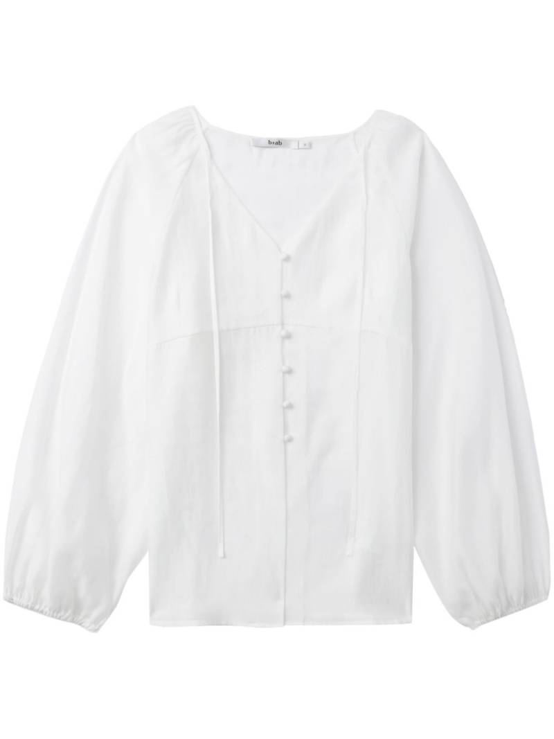 b+ab V-neck button-up blouse - White von b+ab