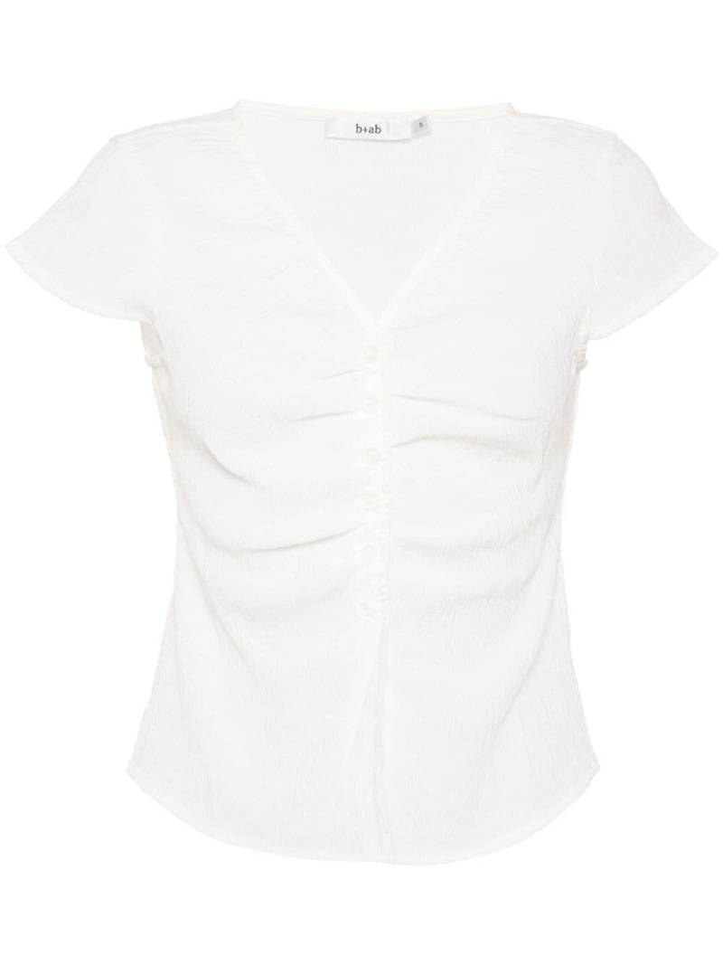 b+ab V-neck crinkled top - White von b+ab