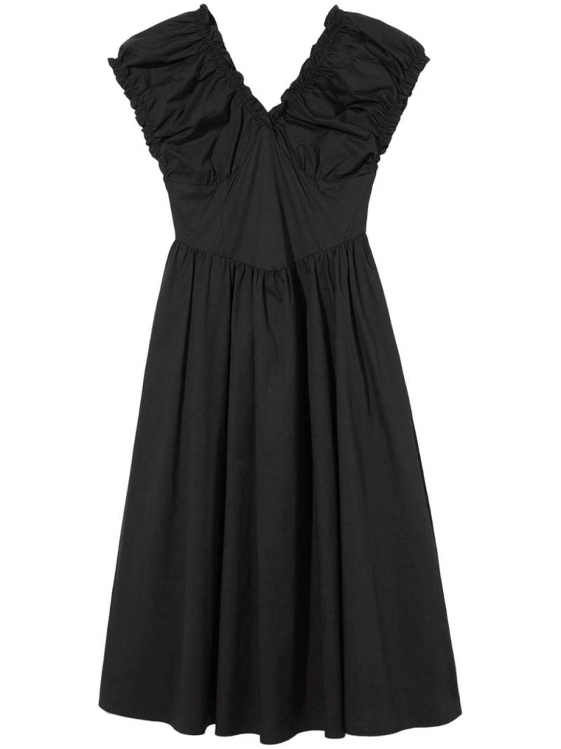 b+ab V-neck midi dress - Black von b+ab