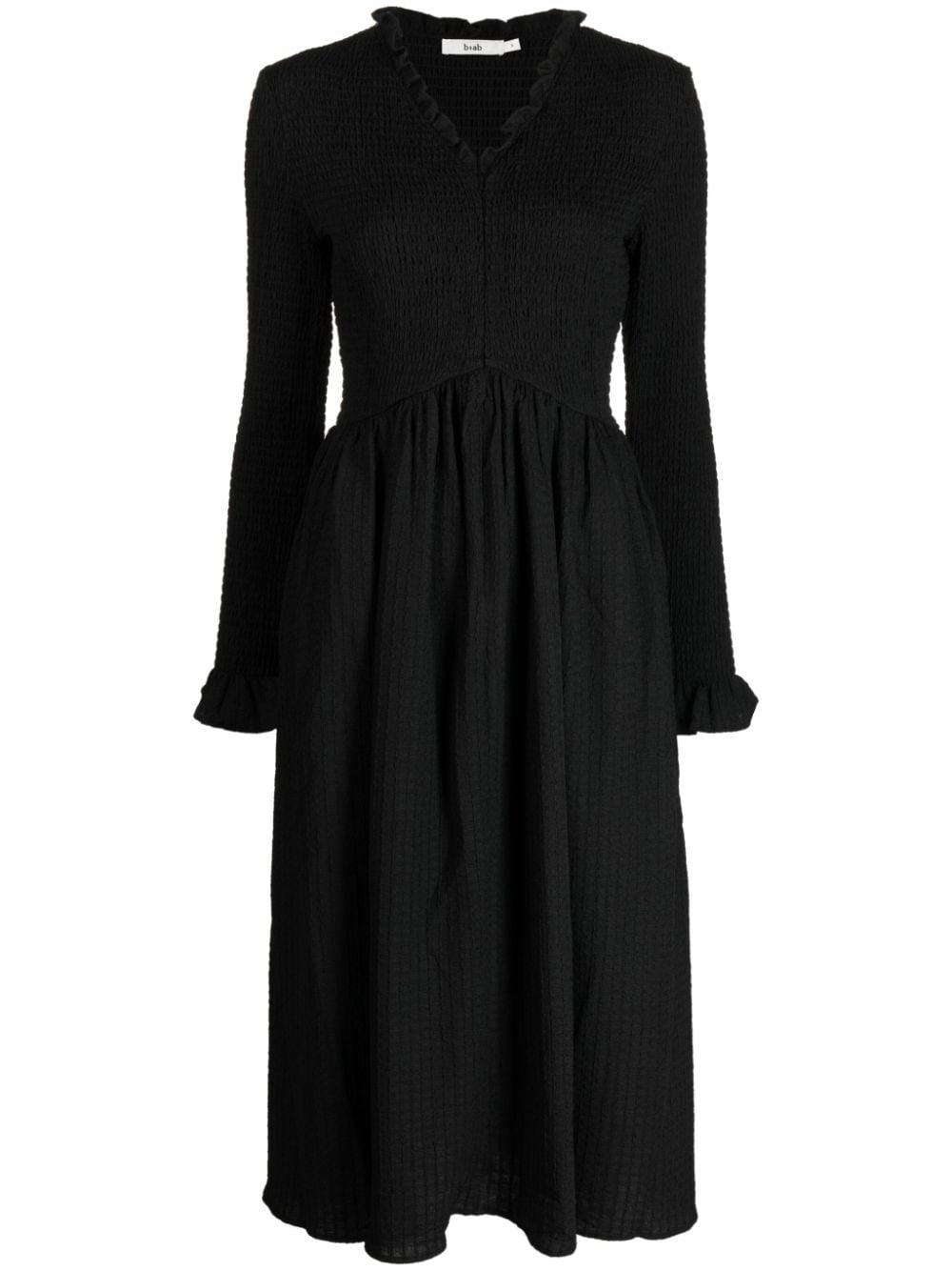 b+ab V-neck smocked dress - Black von b+ab