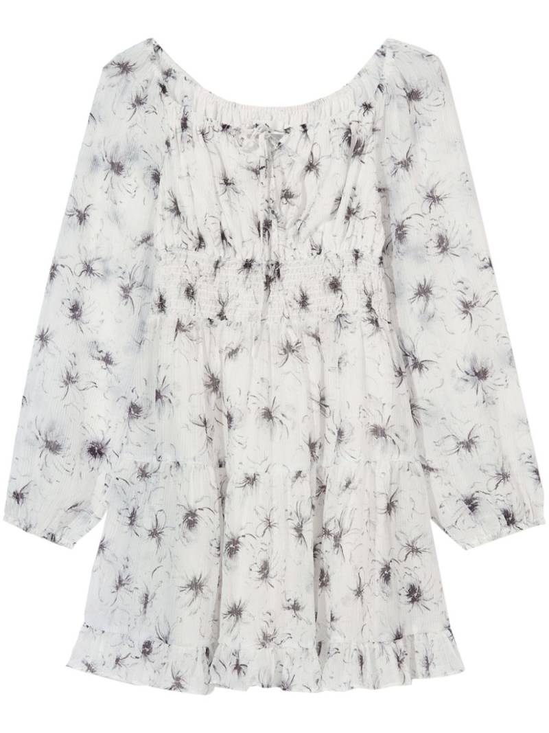 b+ab abstract-print minidress - White von b+ab