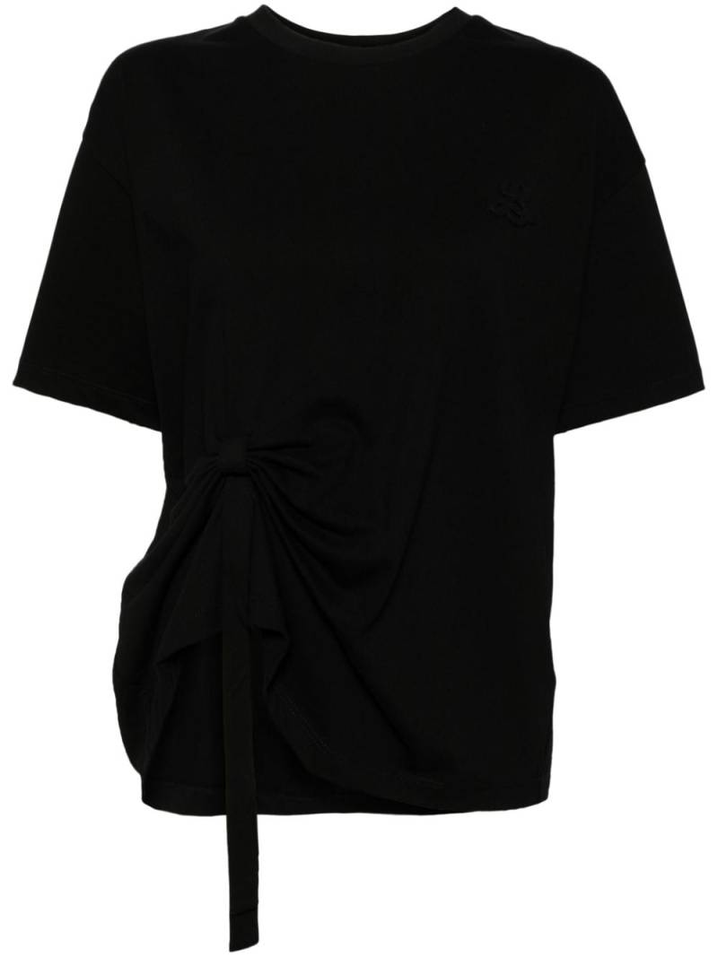 b+ab asymmetric-hem cotton T-shirt - Black von b+ab