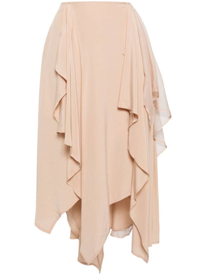 b+ab asymmetric high-waisted midi skirt - Neutrals von b+ab