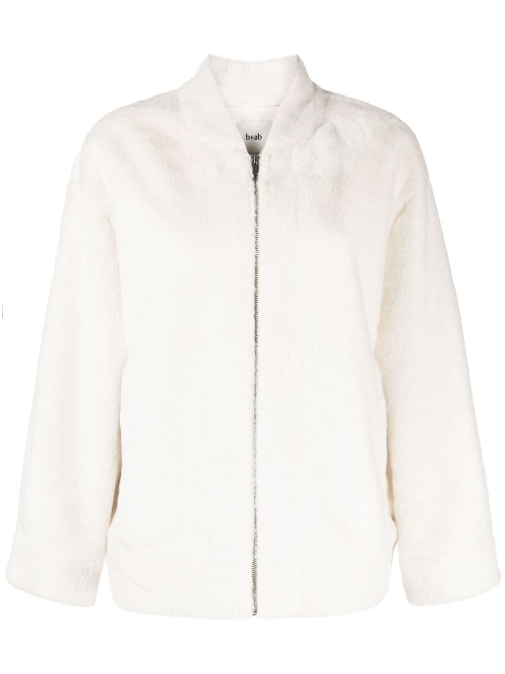 b+ab band-collar faux fur jacket - Neutrals von b+ab