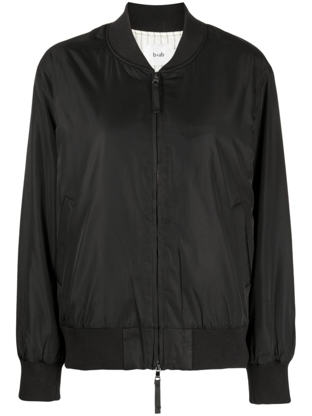 b+ab baseball-collar zip-up bomber jacket - Black von b+ab