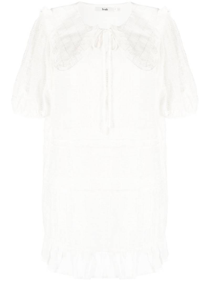 b+ab bib-collar textured short dress - White von b+ab