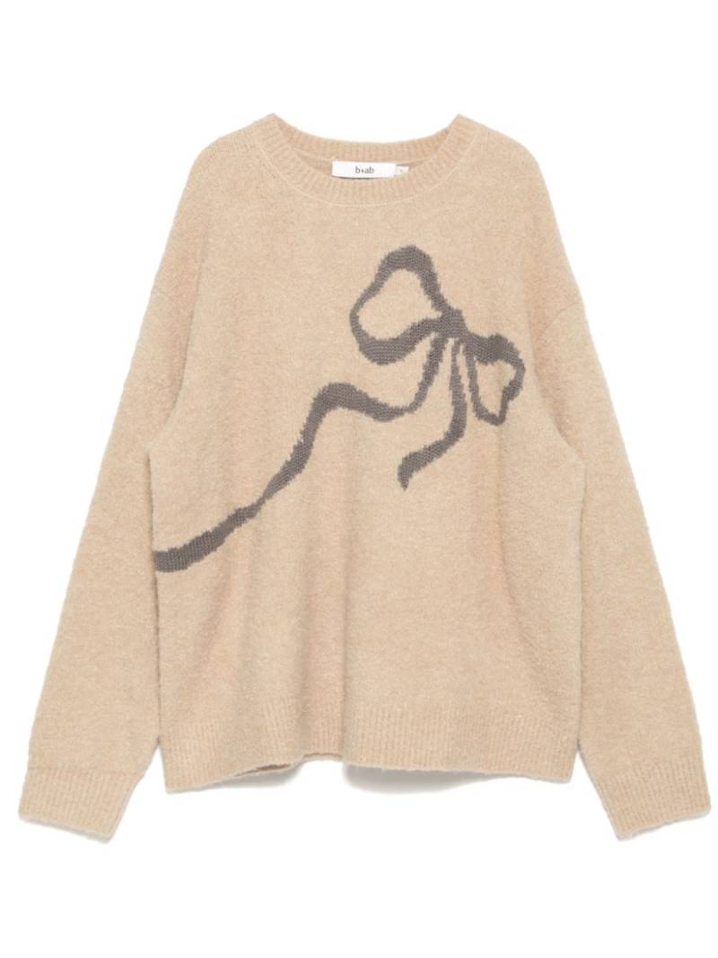 b+ab bow-detail sweater - Neutrals von b+ab