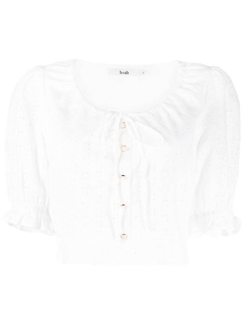 b+ab broderie-anglaise cotton top - White von b+ab