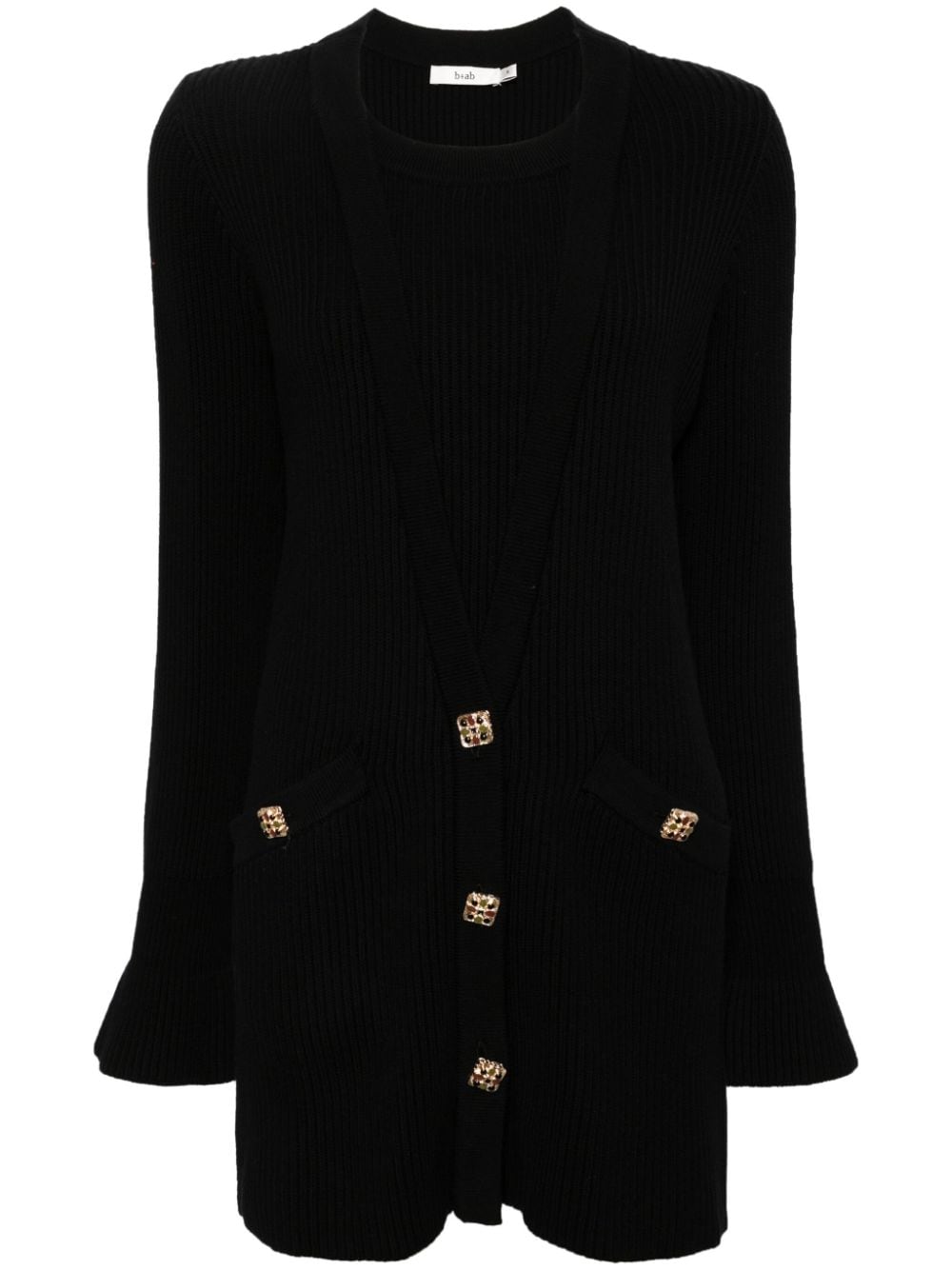 b+ab button-detail knitted jumper dress - Black von b+ab