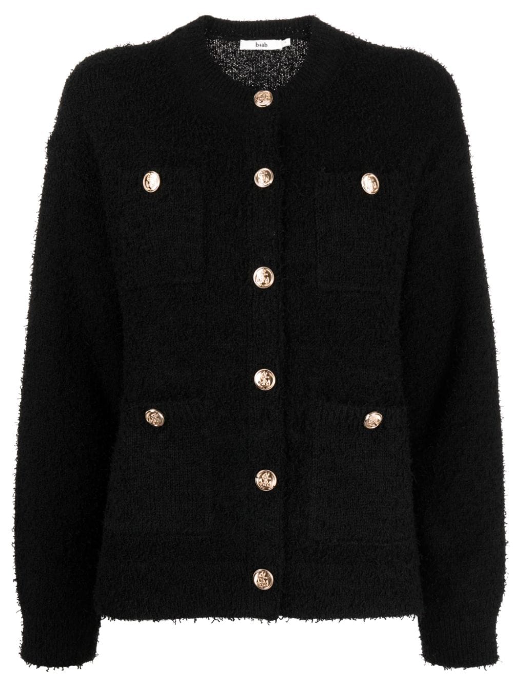 b+ab button-embellished cardigan - Black von b+ab