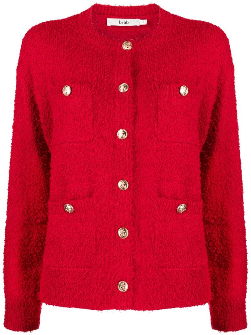 b+ab button-embellished cardigan - Red von b+ab