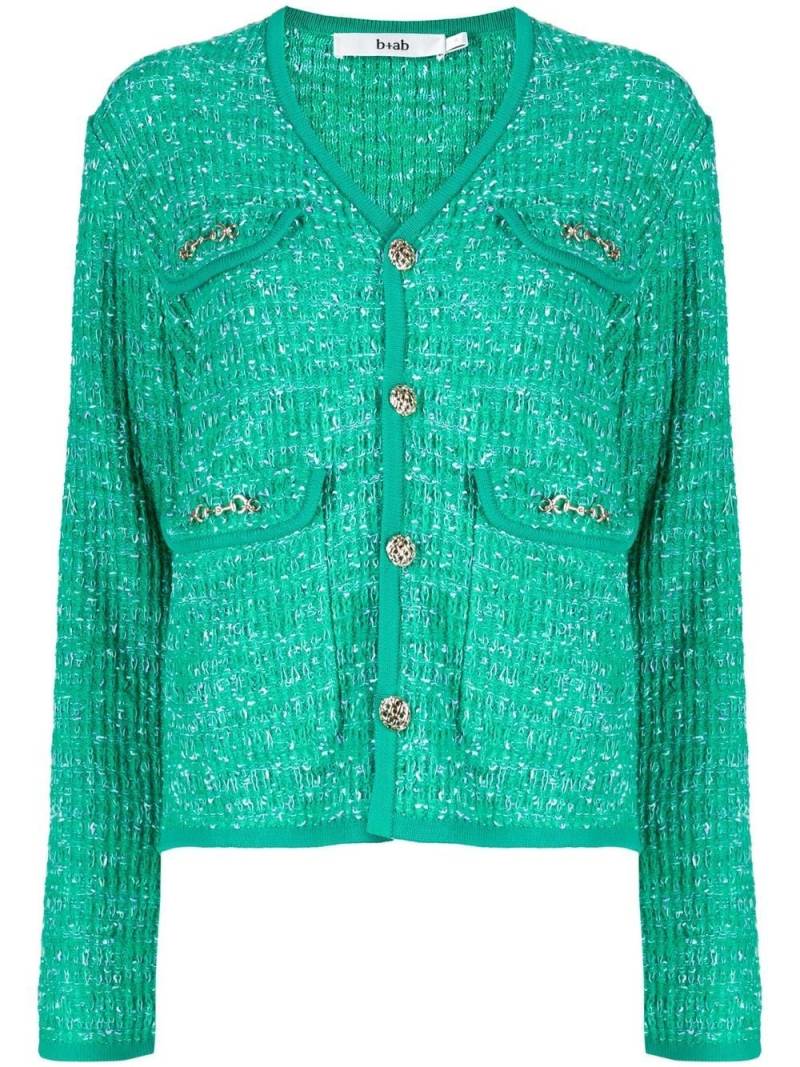 b+ab button-fastening knit cardigan - Green von b+ab