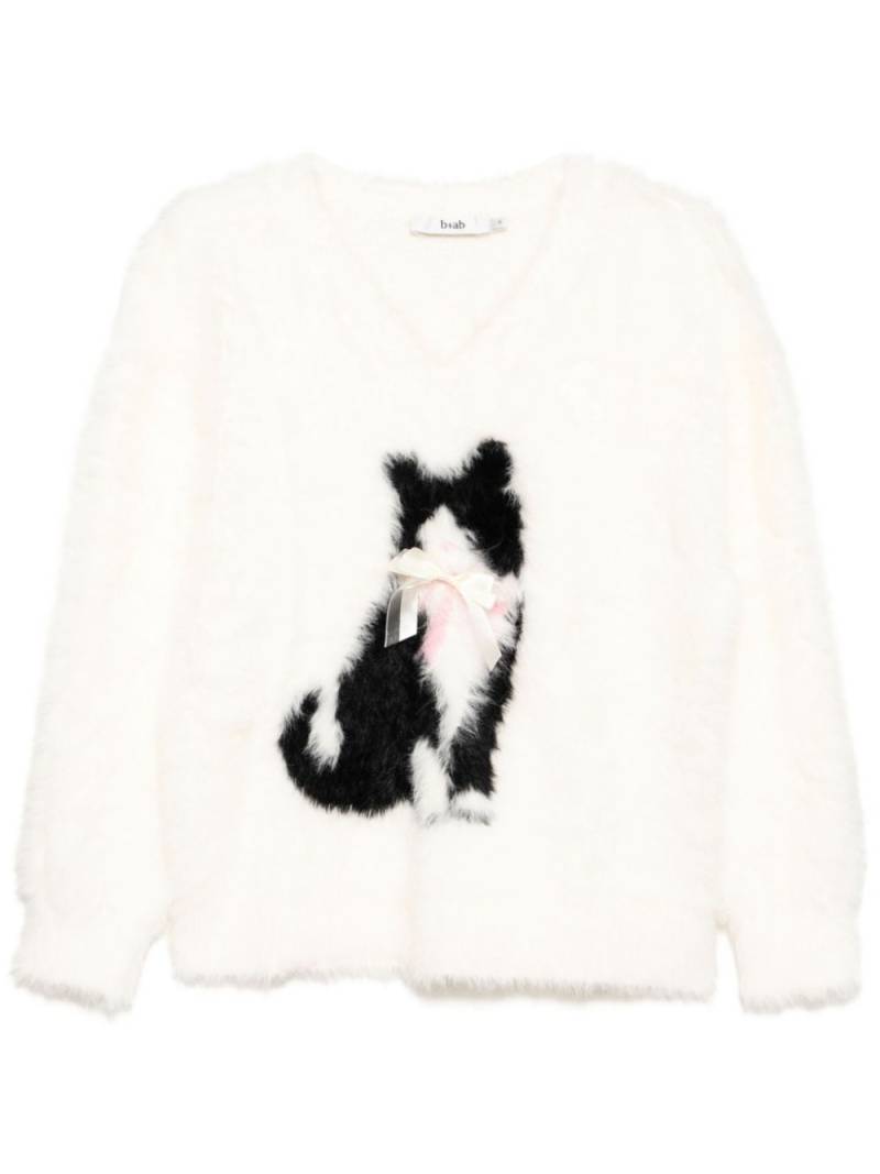 b+ab cat-detail sweater - Neutrals von b+ab