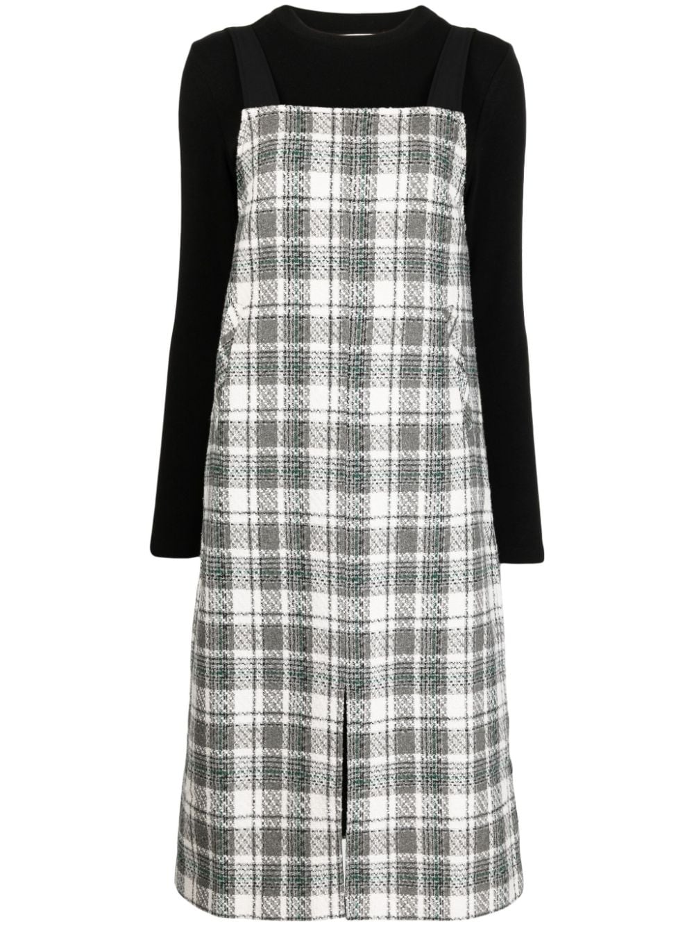 b+ab checked midi dress - White von b+ab