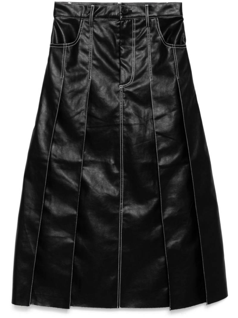 b+ab contrast stitching midi skirt - Black von b+ab