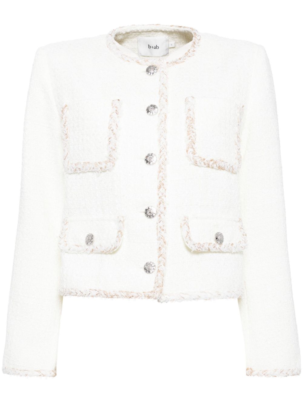 b+ab contrasting-trim jacket - Neutrals von b+ab