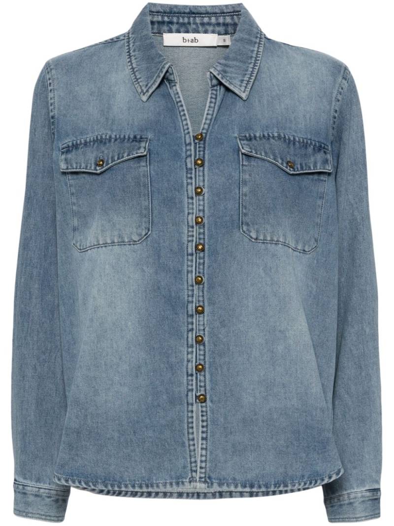 b+ab cotton-blend denim shirt - Blue von b+ab