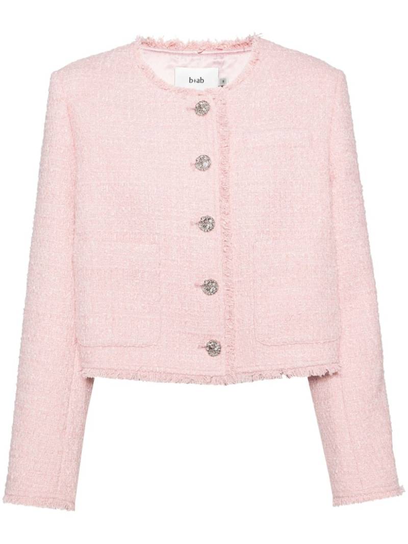 b+ab cropped tweed jacket - Pink von b+ab