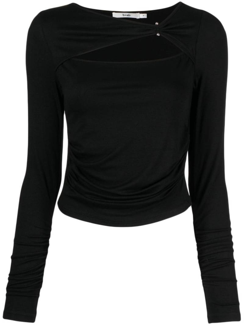 b+ab cut-out detailing long-sleeve top - Black von b+ab