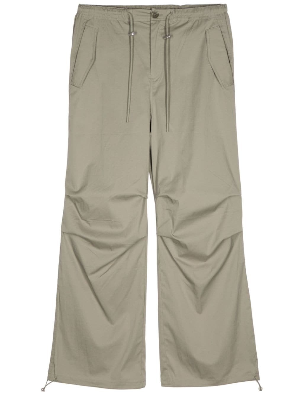 b+ab drawstring-fastening cotton-blend trousers - Green von b+ab