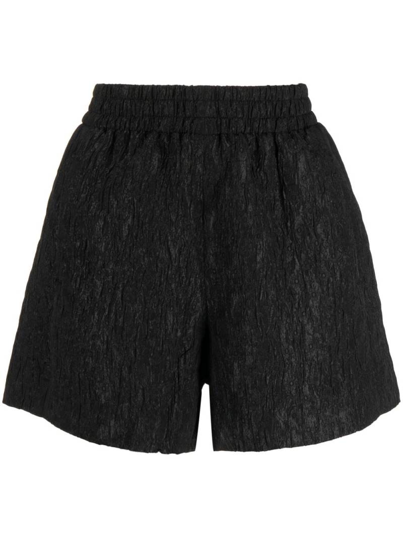 b+ab elasticated-waistband textured shorts - Black von b+ab