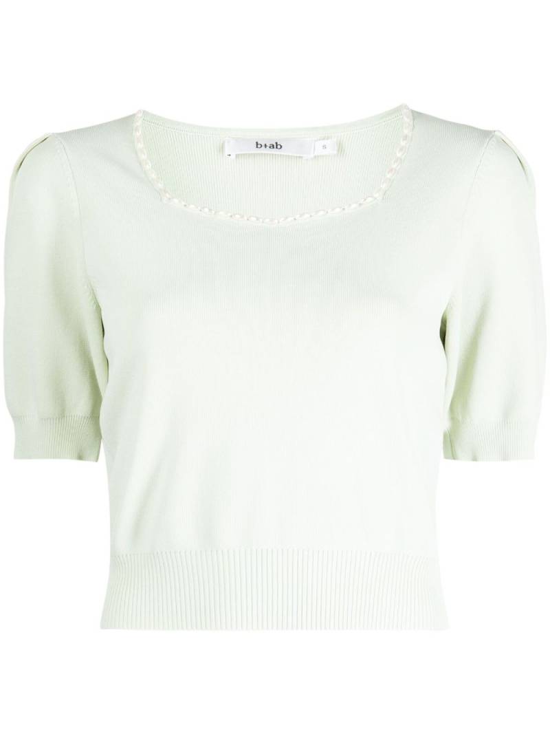 b+ab faux-pearl embellished knitted top - Green von b+ab