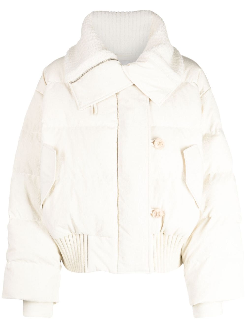 b+ab funnel-neck puffer jacket - Neutrals von b+ab