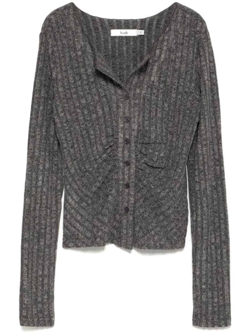 b+ab gathered-detail cardigan - Grey von b+ab