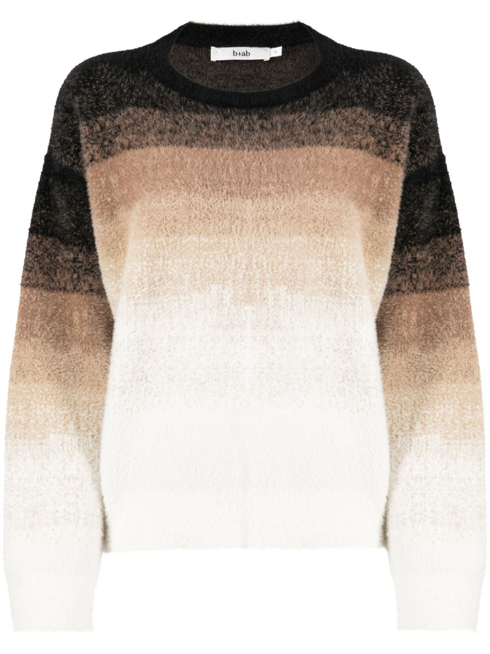 b+ab gradient-stripe brushed jumper - Brown von b+ab