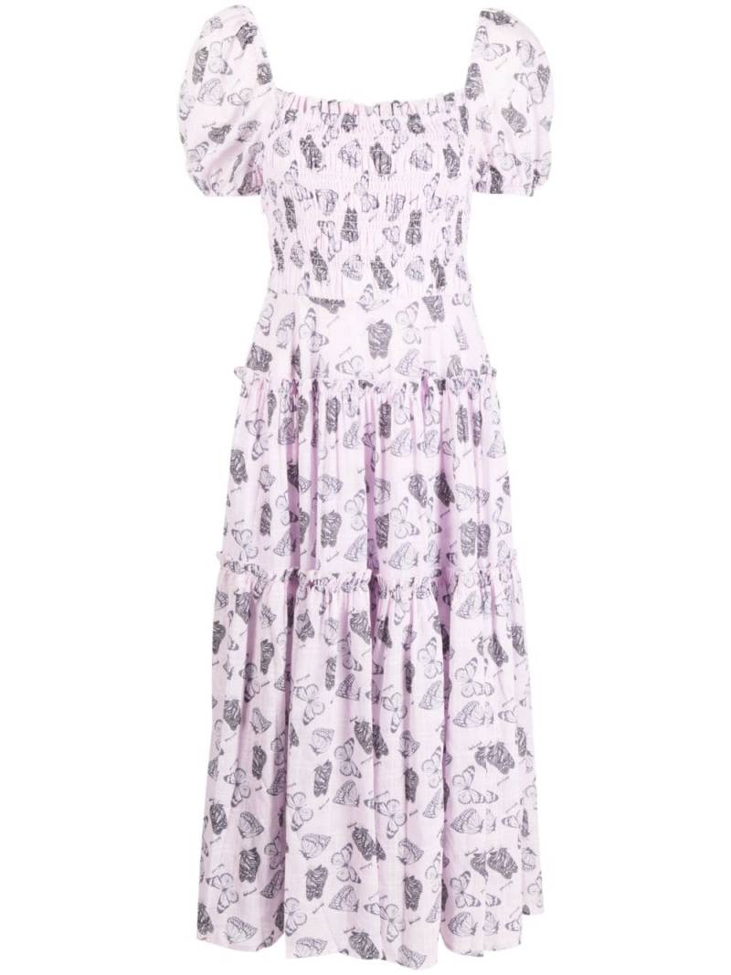 b+ab graphic-print short-sleeve dress - Pink von b+ab