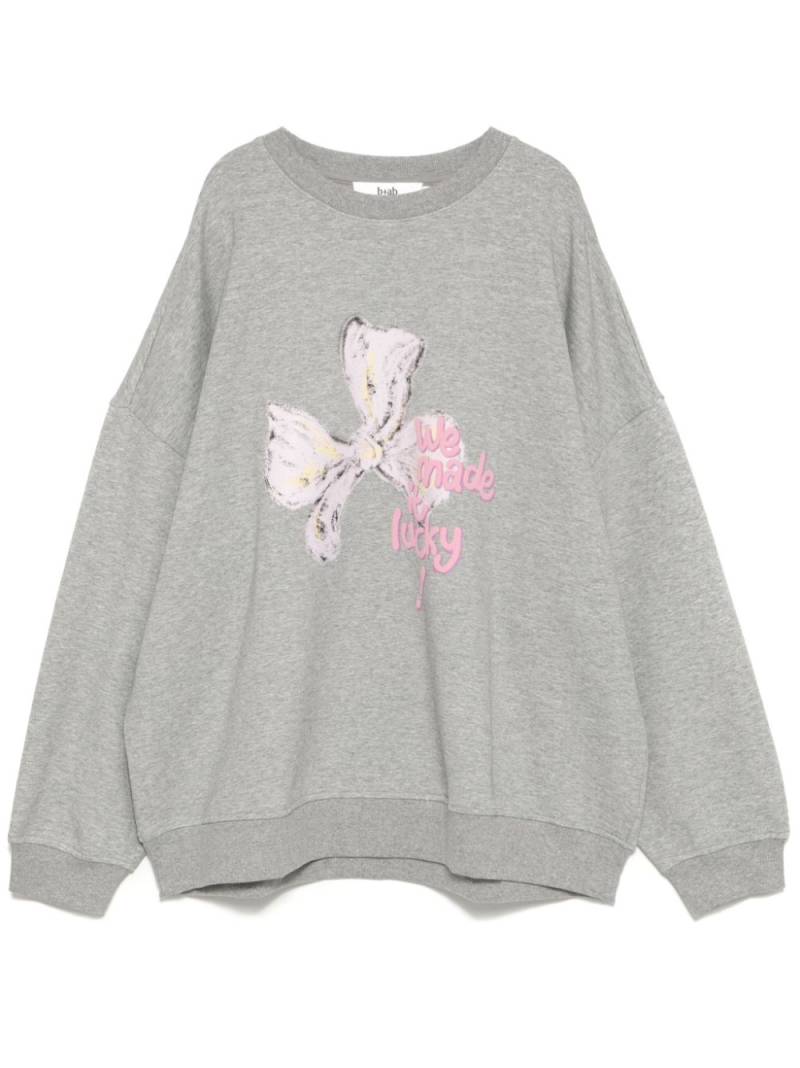 b+ab graphic-print sweatshirt - Grey von b+ab