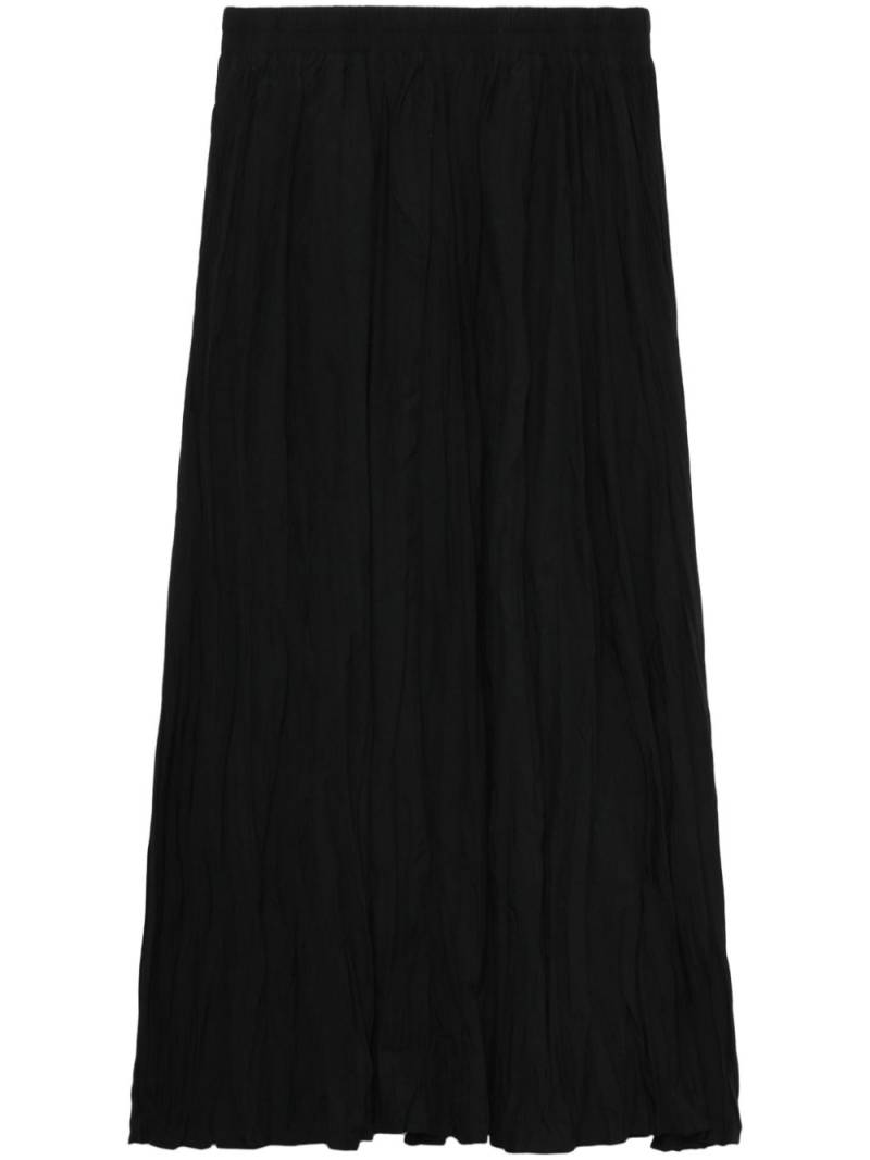 b+ab high-rise crinkled midi skirt - Black von b+ab