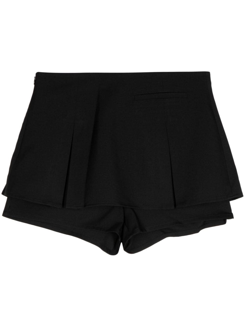 b+ab high-waisted layered shorts - Black von b+ab