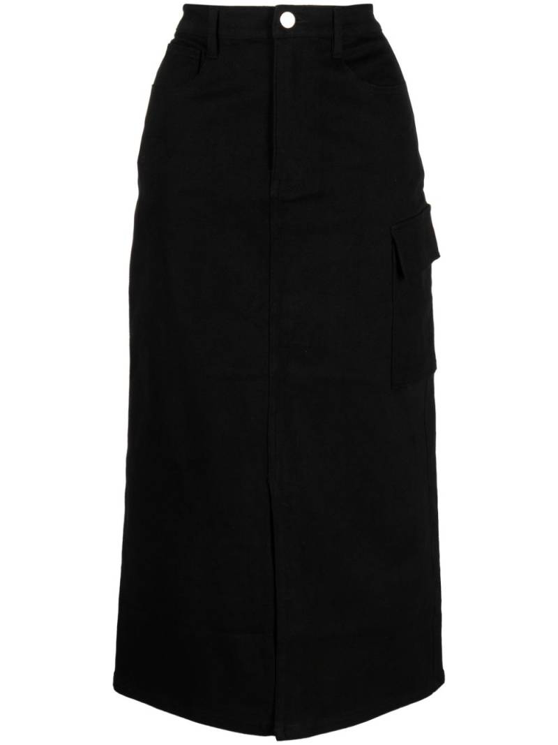 b+ab high-waisted midi skirt - Black von b+ab