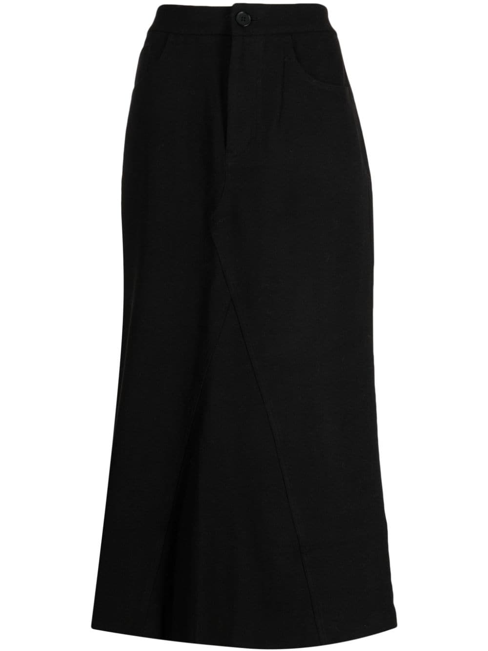 b+ab high-waisted panelled midi skirt - Black von b+ab