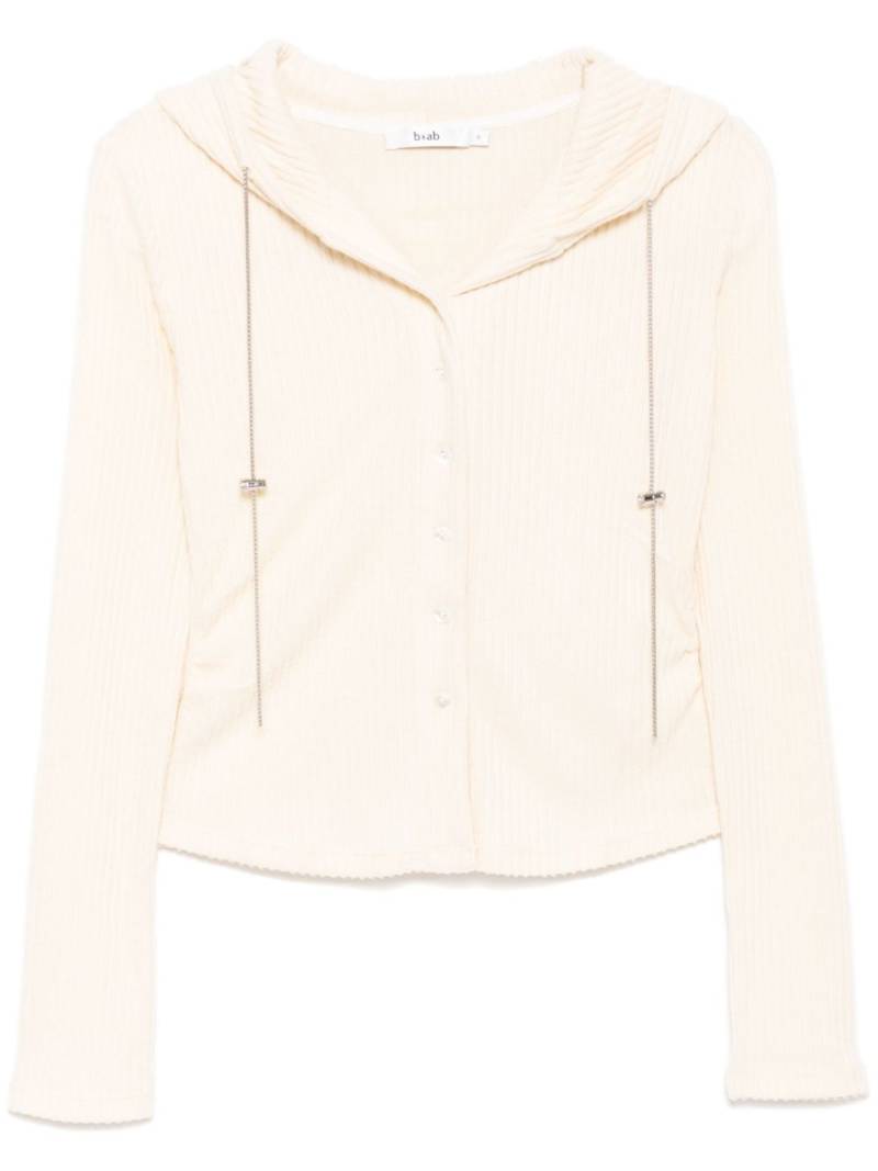 b+ab hooded button-up cardigan - Neutrals von b+ab