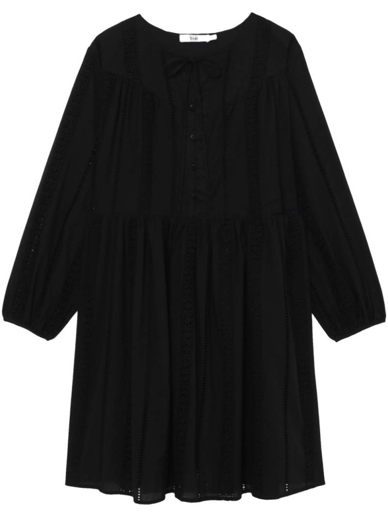 b+ab lace-detail cotton smock dress - Black von b+ab