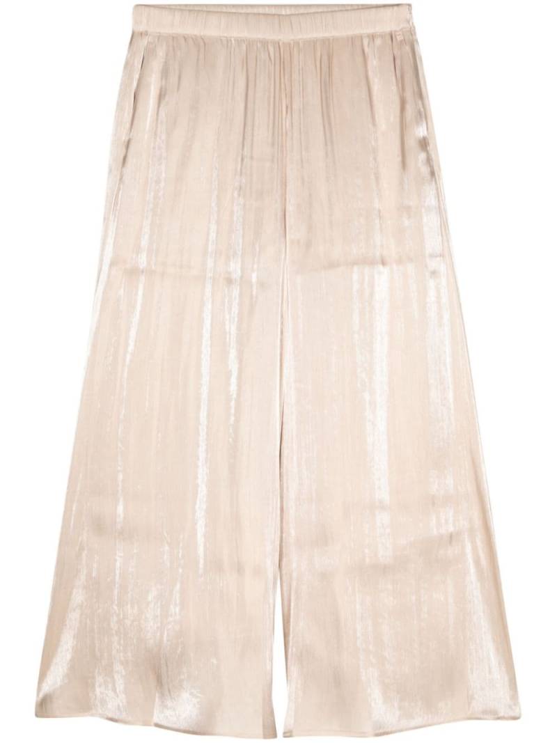 b+ab laminated wide-leg cropped trousers - Neutrals von b+ab