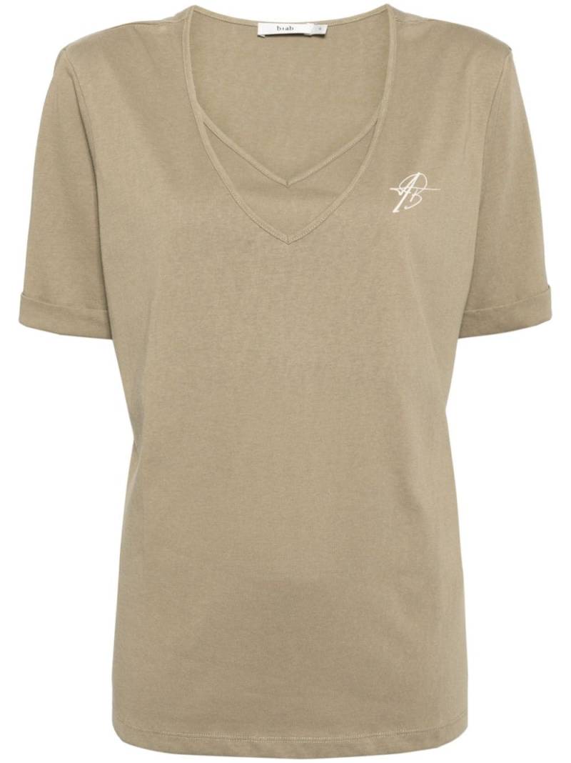 b+ab layered V-neck jersey T-shirt - Neutrals von b+ab