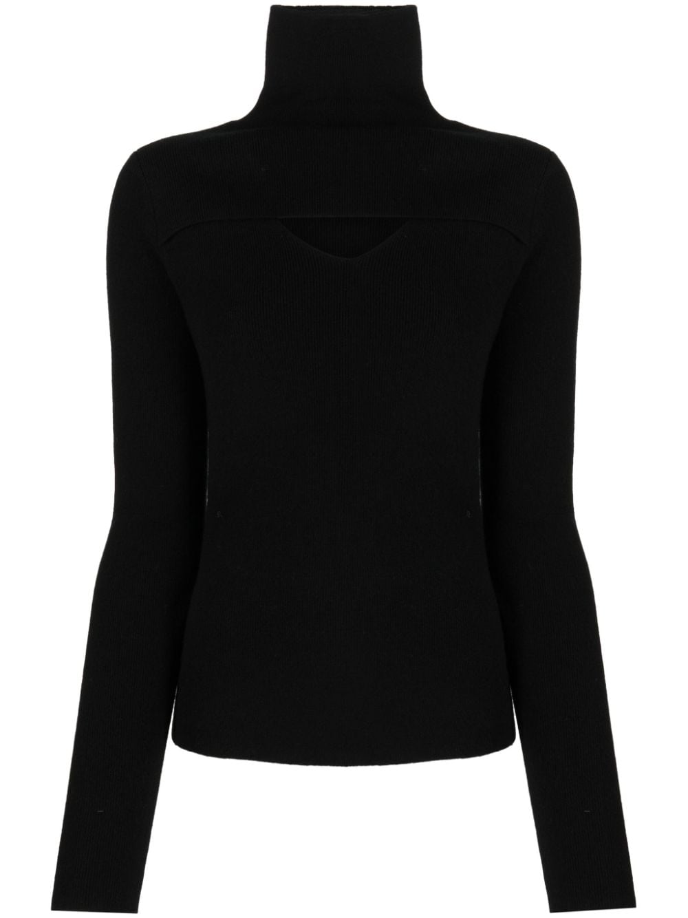 b+ab layered high-neck wool jumper - Black von b+ab