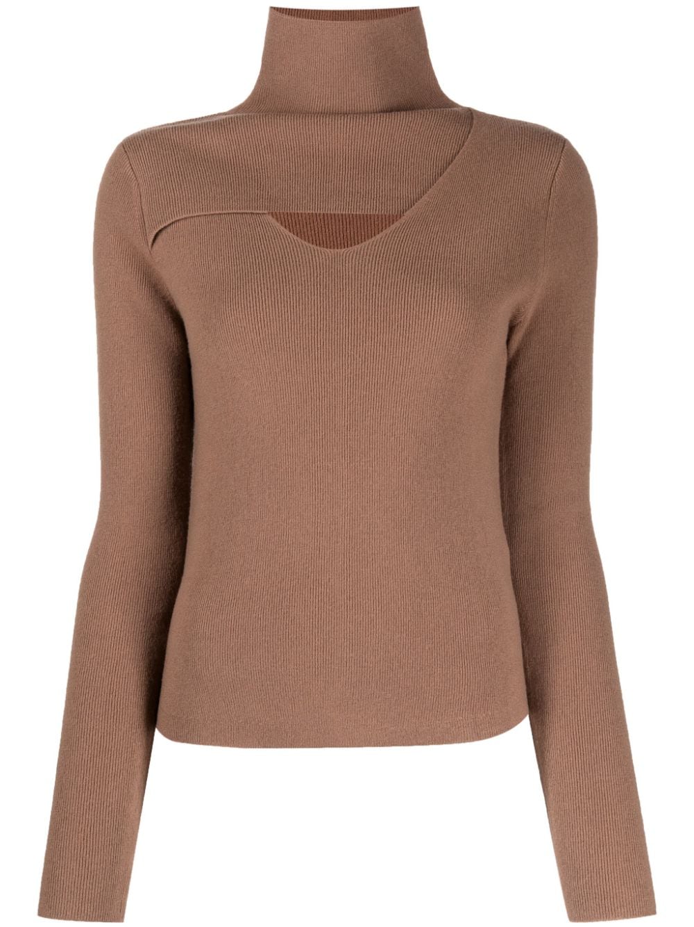 b+ab layered high-neck wool jumper - Brown von b+ab