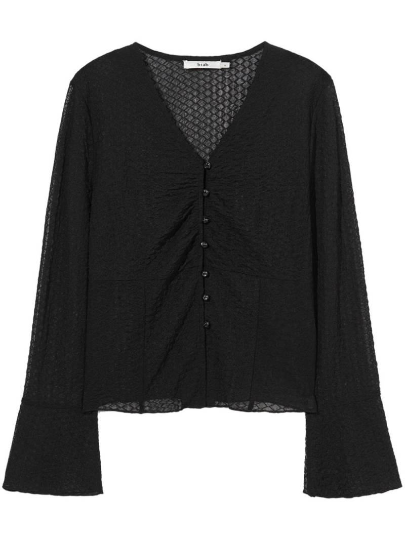 b+ab open-knit top - Black von b+ab