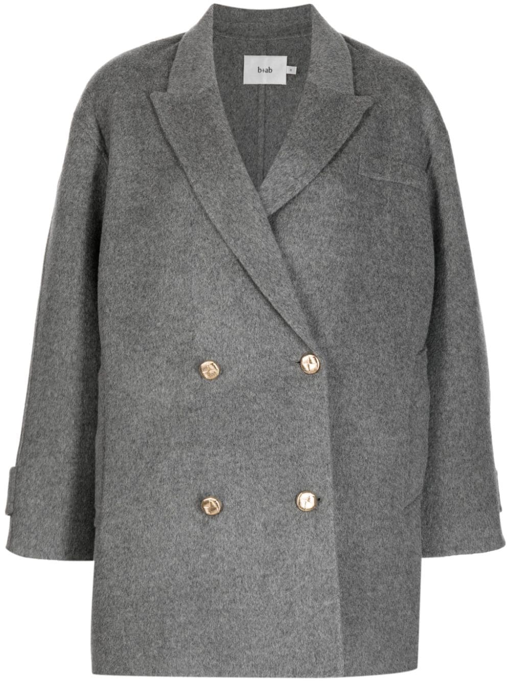 b+ab oversized double-breasted wool coat - Grey von b+ab