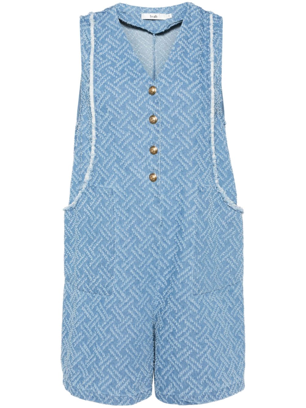 b+ab patterned denim playsuit - Blue von b+ab